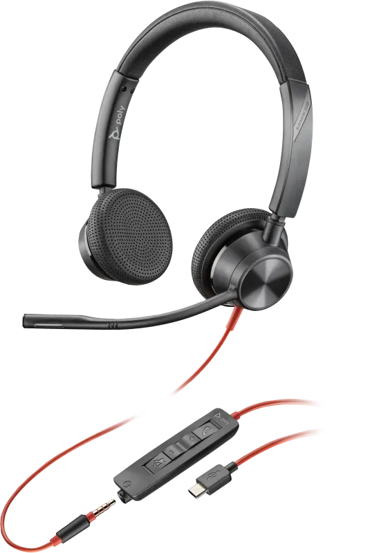 HP 76J22AA Poly Casca Blackwire 3325 cu fir, Binaural, On-Ear, conectare USB-C / Jack 3.5mm, 197029480439