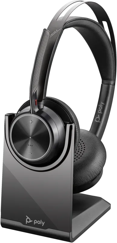 HP 7S4L6AA Poly Casca Voyager Focus 2 UC cu suport de incarcare, Binaural, On-Ear, USB-C/A, 197192932940