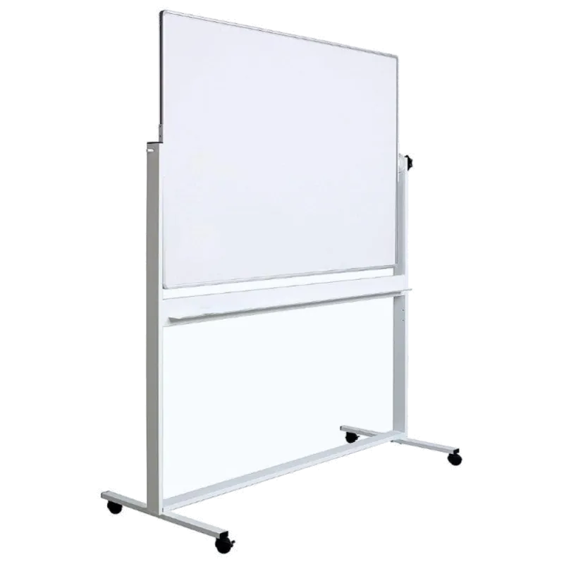 OPTIMA OP-25100150 Whiteboard magnetic rotativ cu doua fete 100x150 cm (pe stand mobil)