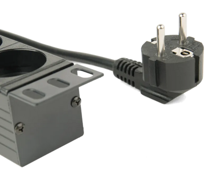 Gembird EG-PDU-014 PDU 19'' 1U, 8 prize Schuko, intrare Schuko, maxim 16A, cablu 3m, negru, 8716309117364