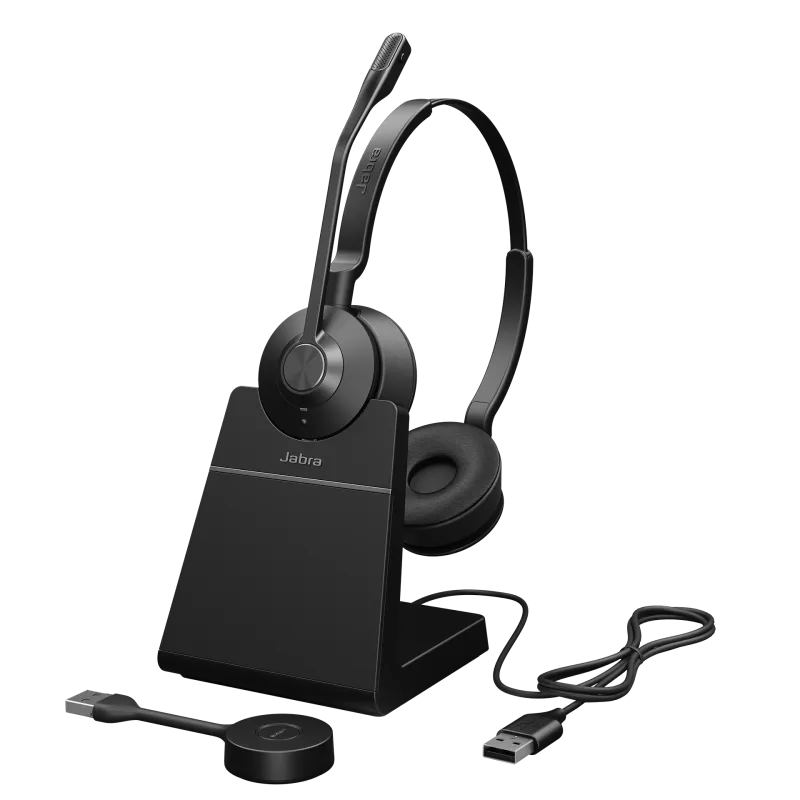 Jabra 9659-415-111 Casca Engage 55 SE UC Stereo DECT wireless, cu stand incarcare, Link 400a USB-A, 5706991031065