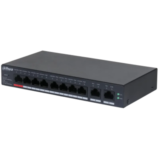 Dahua CS4010-8ET-110 Dahua Switch Cloud Managed POE 10 Porturi, 8-Port POE + 2-Port Uplink 6923172571168