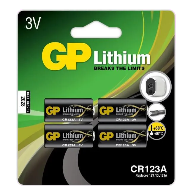 GP Batteries 102033 Set 4 baterii CR123A Lithiu