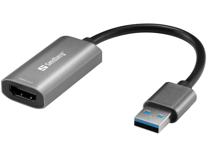 Sandberg 134-19 Adaptor captura audio/ video HDMI la USB-A rezolutii 720p 1080p sau 4K la 30 fps, 5705730134197