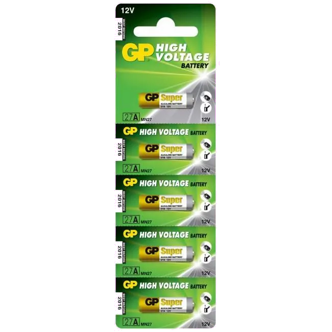 GP Batteries 17736 Set 5 baterii High Voltage 27A 12V Alkaline 8mm diametru, 4891199011504