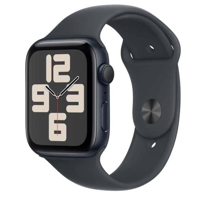 Apple MXEK3QC/A Watch SE2 v3 GPS 44mm Midnight Alu Case with Midnight Sport Band M/L, 195949644214