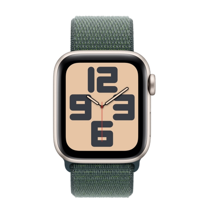 Apple MXGH3QC/A Watch SE2 v3 Cellular 40mm Starlight Alu Case with Lake Green Sport Loop, 195949648366