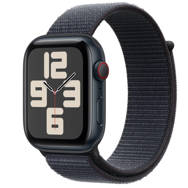 Apple MXGN3QC/A Watch SE2 v3 Cellular 44mm Midnight Alu Case with Ink Sport Loop, 195949649462