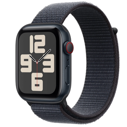 Apple MXGN3QC/A Watch SE2 v3 Cellular 44mm Midnight Alu Case with Ink Sport Loop, 195949649462