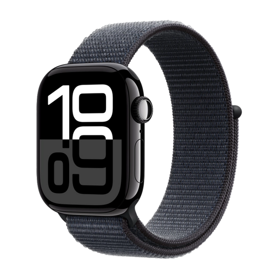 Apple MWWG3QC/A Watch S10 GPS 42mm Jet Black Alu Case with Ink Sport Loop, 195949562952