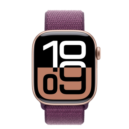 Apple MWWK3QC/A Watch S10 GPS 42mm Rose Gold Alu Case with Plum Sport Loop, 195949562983