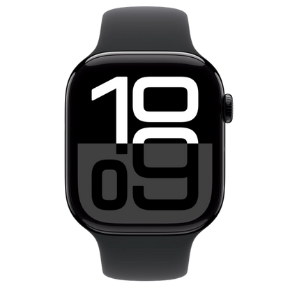 Apple MWWP3QC/A Watch S10 GPS 46mm Jet Black Alu Case with Black Sport Band S/M, 195949563027