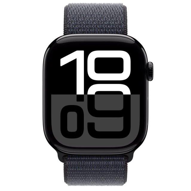 Apple MWWR3QC/A Watch S10 GPS 46mm Jet Black Alu Case with Ink Sport Loop, 195949563041