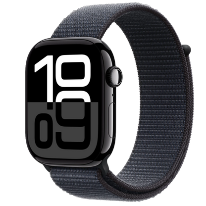 Apple MWWR3QC/A Watch S10 GPS 46mm Jet Black Alu Case with Ink Sport Loop, 195949563041