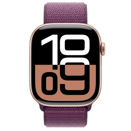 Apple MWWV3QC/A Watch S10 GPS 46mm Rose Gold Alu Case with Plum Sport Loop, 195949563072