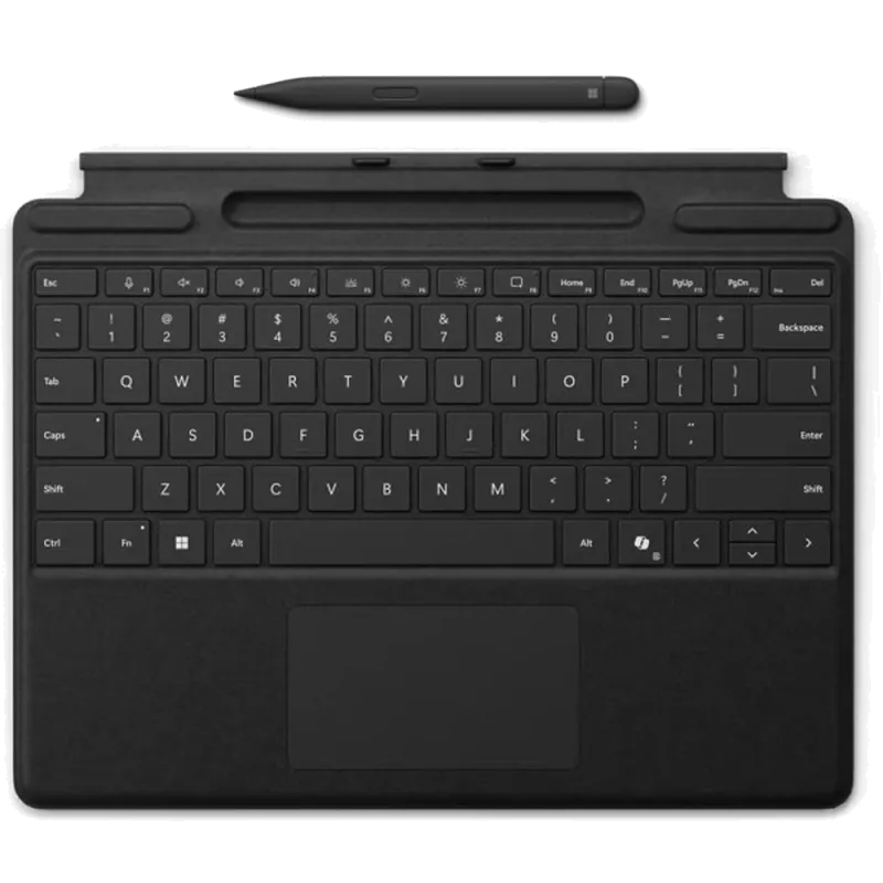 Microsoft 8X8-00162 Bundle Surface Pro Keyboard + Slim Pen, Pen Storage, CoPilot Button, EN, Black