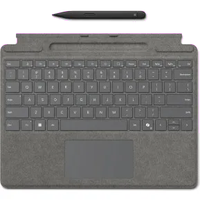 Microsoft 8X8-00185 Bundle Surface Pro Keyboard + Slim Pen, Pen Storage, CoPilot Button, EN,Platinum, 196388358335