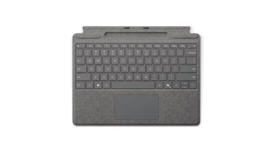 Microsoft 8XB-00207 Surface Pro Keyboard, Pen Storage, CoPilot Button, EN Int, Platinum (w/o Pen)