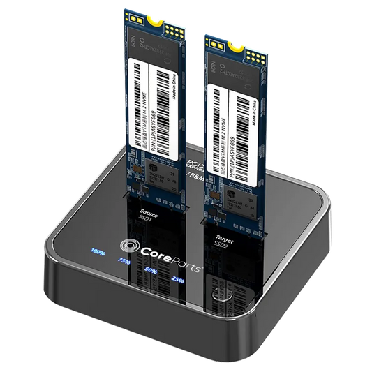 CoreParts MS-CLONER-NVME Docking Station for M.2 NVMe to M.2 NVMe with Clone Function, USB3.2 Type C (10G, 5704174818595