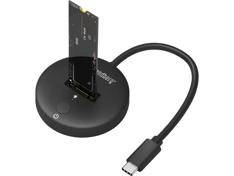 Sandberg 136-47 USB Dock for NVMe SSD M.2, M Key, 2230 / 2242 / 2260 / 2280, USB3.2 Type C, 5705730136474