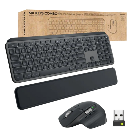 Logitech 920-010930 Mx Keys Combo For Business keyboard Bluetooth, Spanish Layout, 5099206104457