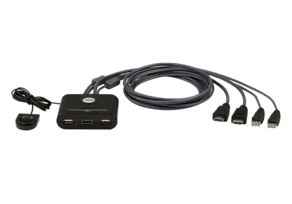 Aten CS22HF-AT KVM Switch 2-Port USB, FHD HDMI, Remote Port Selector, Cable 1.2m
