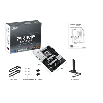 Asus PRIME X870-P WIFI PRIME X870-P WIFI AM5 Placa de Baza 4x DDR5, 1x HDMI 2x USB TYPE- C, 1x PCIE 5.0, 4711387718148