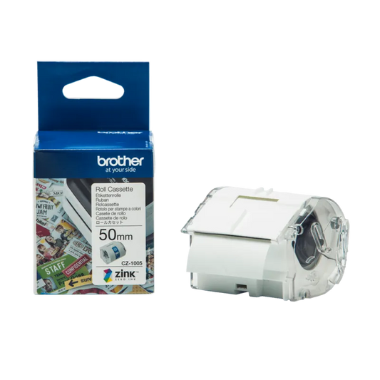 Brother CZ1005 CZ-1005 Etichete banda continua, imprimare color, hartie alba, 50mm x 5m, 12502652205