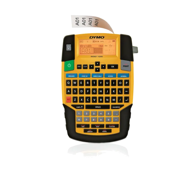 DYMO S0955990 RHINO 4200 Imprimantă de etichete max. 19mm, 180dpi, Tastatura QWERTY, 3501170955994