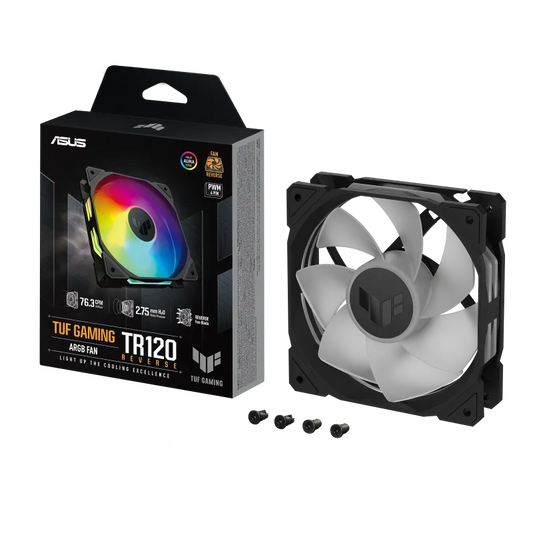 Asus TUF GAMING TR120 FAN ARGB REVERSE BLACK TUF Gaming TR120 ARGB BLACK Ventilator Carcasa 120mm viteza 2400 RPM +/- 10%, 4711387543399