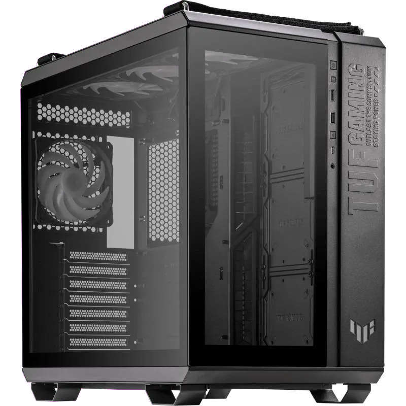 Asus TUF GAMING GT502 PLUS TG ARGB BLACK GT502 TUF GAMING PLUS BLACK Carcasa PC Mid Tower ARGB NEGRU Tempered Glass, 4711081800439