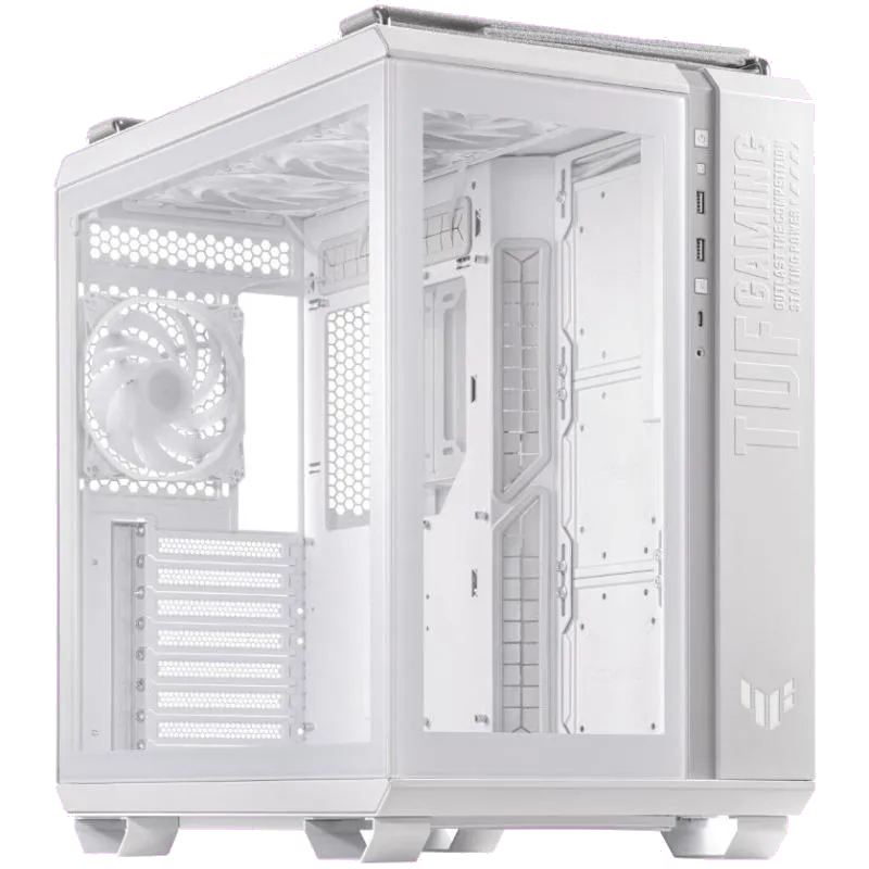 Asus TUF GAMING GT502 PLUS TG ARGB WHITE GT502 TUF GAMING PLUS WHITE Carcasa PC Mid Tower ARGB ALB Tempered Glass, 4711387204689