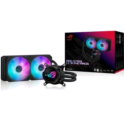 Asus ROG STRIX LC III 240 ARGB ROG STRI LC III 240 ARGB Cooler procesor Negru 2x Fan Slots 120mm 800-2200 RPM, 4711387414521