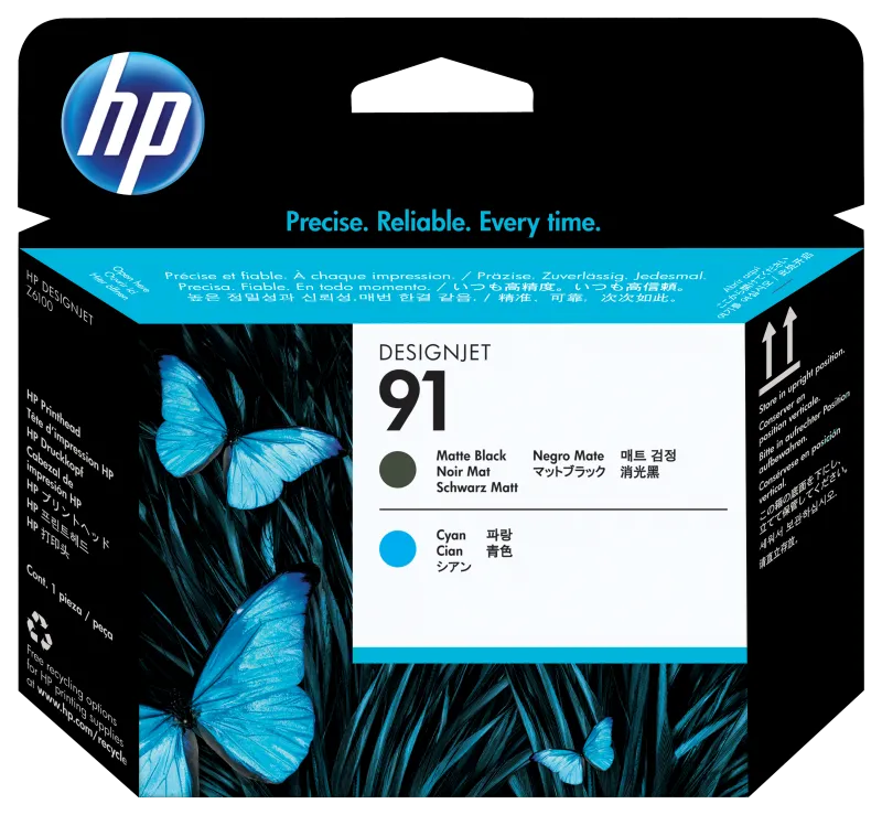 HP C9460A HP C9460A INK 91 PRINTHEAD MATTE BK CYAN, 882780987142