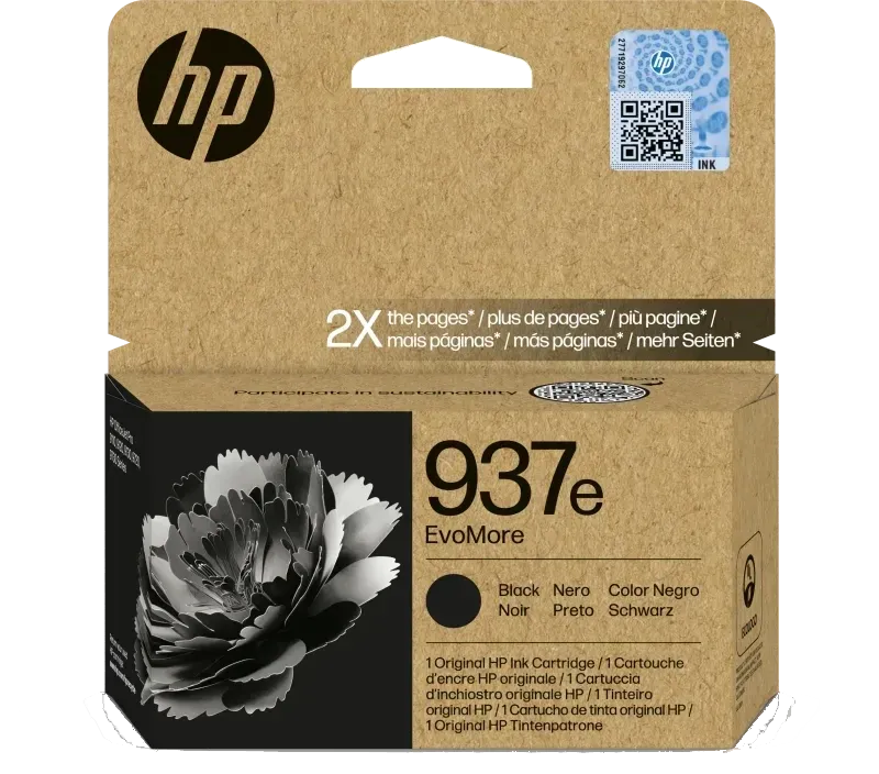 HP 4S6W9NE#CE1 Cartus cerneala 937e, EvoMore, negru, aproximativ 2500pag ISO, EU, 196786147715