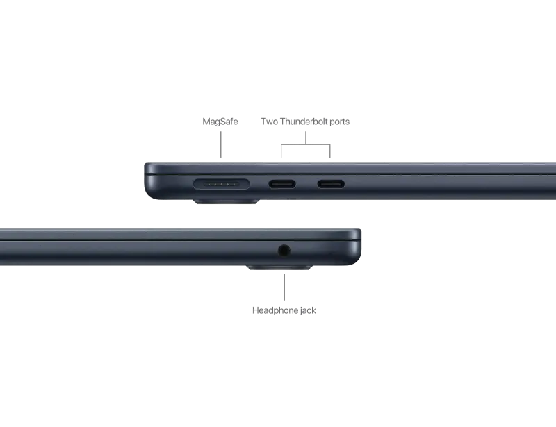 Apple MC7X4RO/A MacBook Air 13", M2, 8 nuclee CPU si 8 nuclee GPU, 16GB, 256GB, Midnight, 195949900433