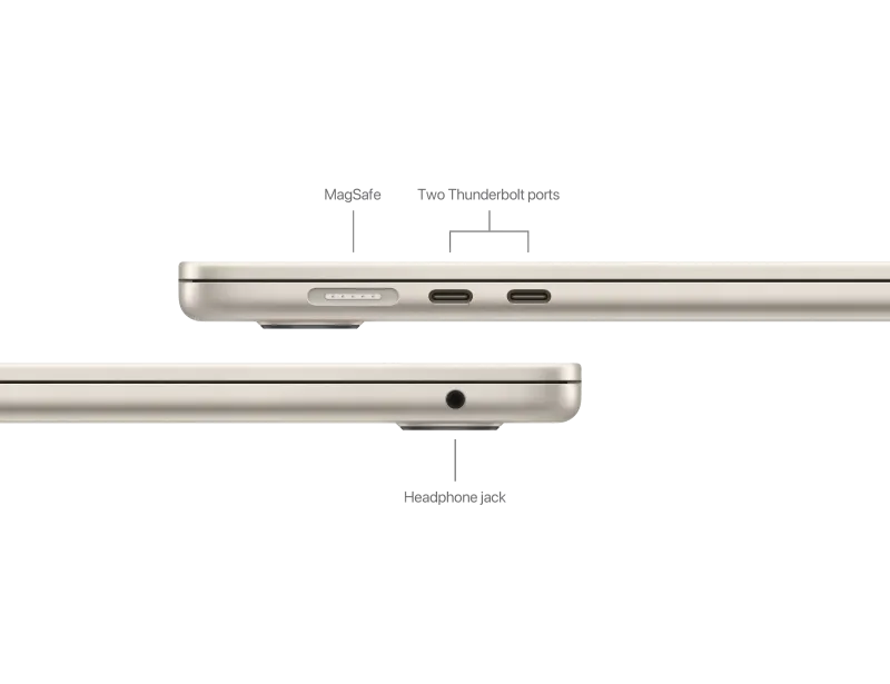 Apple MC9F4RO/A MacBook Air 15", M3, 8 nuclee CPU si 10 nuclee GPU, 16GB, 256GB, Starlight, 195949905964