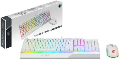 MSI VIGOR GK30 COMBO WHITE US Kit Gaming tastatura si mouse Vigor GK30 ALB