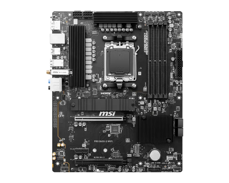 MSI PRO B650-S WIFI Placa de baza MSI PRO B650-S WIFI DDR5 AM4 ATX 2xPCIe x16 HDMI DP 4xSATA, 4711377132862