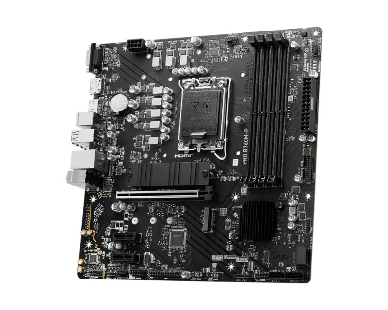 MSI PRO B760M-P Placa de baza PRO B760M-P LGA 1700 1xDP 1xHDMI, 4711377086578