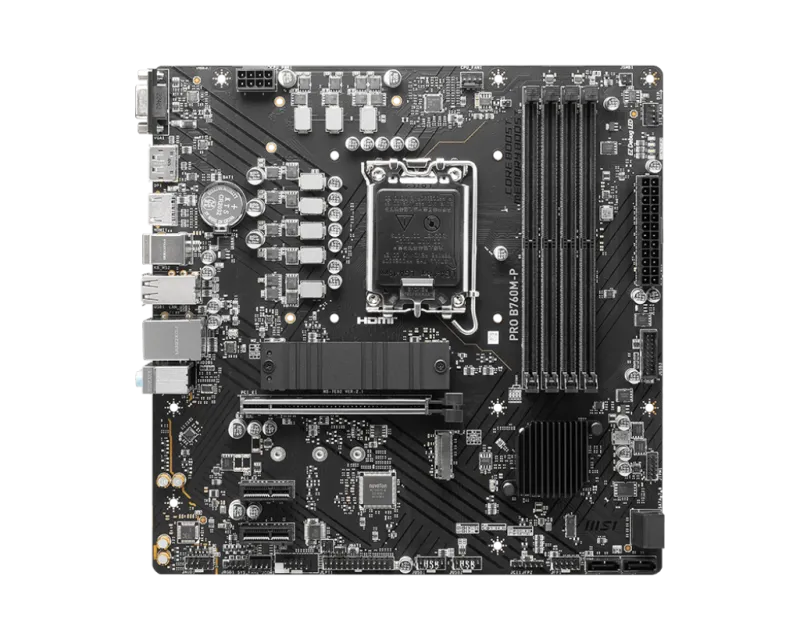 MSI PRO B760M-P Placa de baza PRO B760M-P LGA 1700 1xDP 1xHDMI, 4711377086578