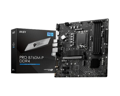 MSI PRO B760M-P DDR4 Placa de baza PRO B760M-P DDR4 LGA1700 mATX PCIe x16 4xSATA, 4711377030991