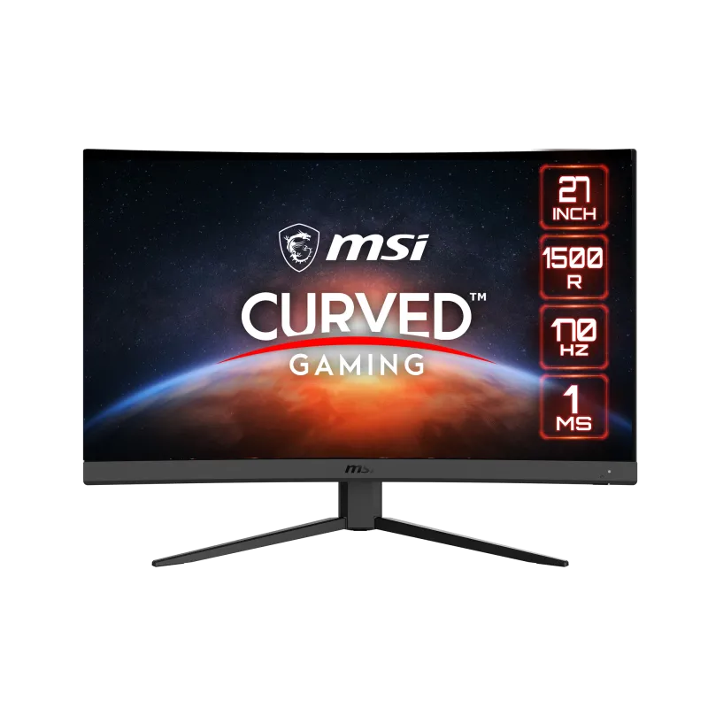 MSI G27CQ4 E2 Monitor LED Gaming G272CQ4 E2 27inch VA Curve 1500R 2560x1440 170Hz 1ms 2xHDMI D, 4719072964283