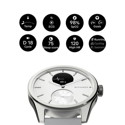 Withings HWA10-MODEL 5-ALL-INT Withings Scanwatch 2 42mm White, 3700546708312