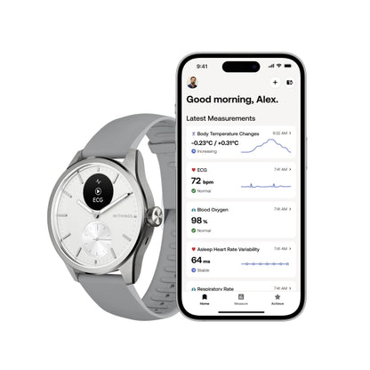 Withings HWA10-MODEL 5-ALL-INT Withings Scanwatch 2 42mm White, 3700546708312