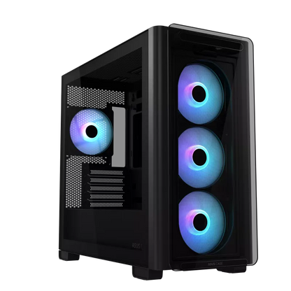 Asus A23 PLUS TG ARGB BLACK A23 PLUS Mid Tower ARGB NEGRU carcasa PC Tempered Glass 5 Sloturi Expansiune, 4711387701133