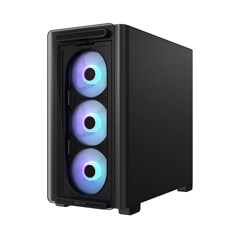 Asus A23 PLUS TG ARGB BLACK A23 PLUS Mid Tower ARGB NEGRU carcasa PC Tempered Glass 5 Sloturi Expansiune, 4711387701133