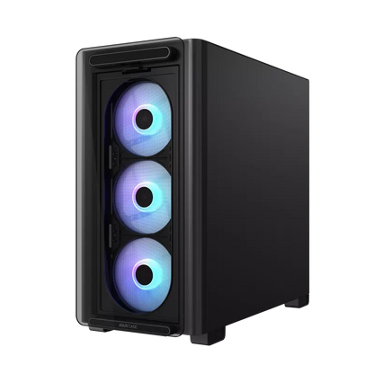 Asus A23 PLUS TG ARGB BLACK A23 PLUS Mid Tower ARGB NEGRU carcasa PC Tempered Glass 5 Sloturi Expansiune, 4711387701133