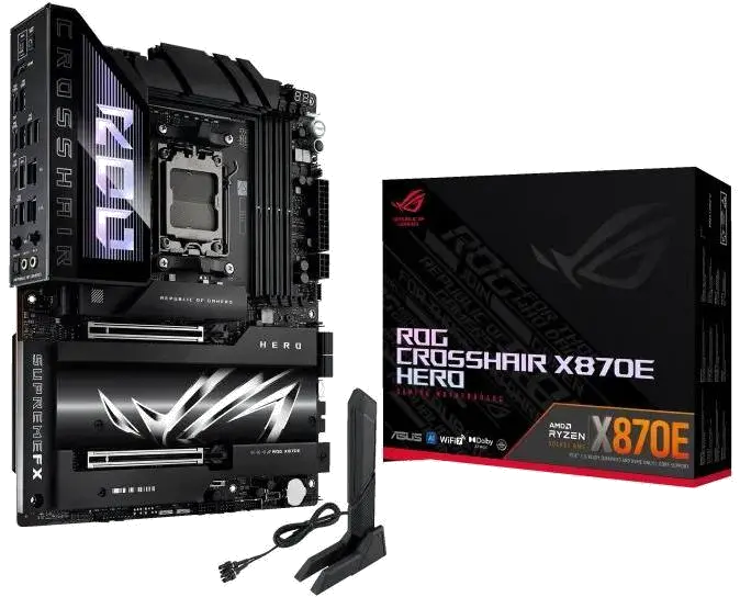 Asus ROG CROSSHAIR X870E HERO ROG CROSSHAIR X870E HERO placa de baza AM5 ATX DDR5 PCIe 5, 4711387710302