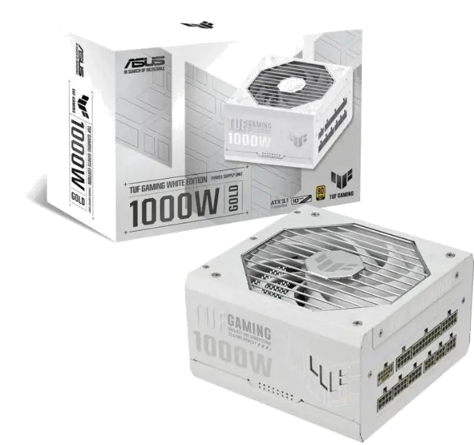 Asus TUF-GAMING-1000G-WHITE TUF GAMING 1000W ALB sursa PC ATX12V Active PFC 80 Plus GOLD, 4711387275993